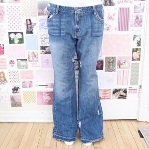 old navy ultra low rise bootcut jeans size 16